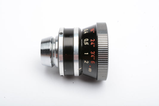 Leica Leitz 9mm F2 lens w/Lens hood for Leica Leicina, very clean