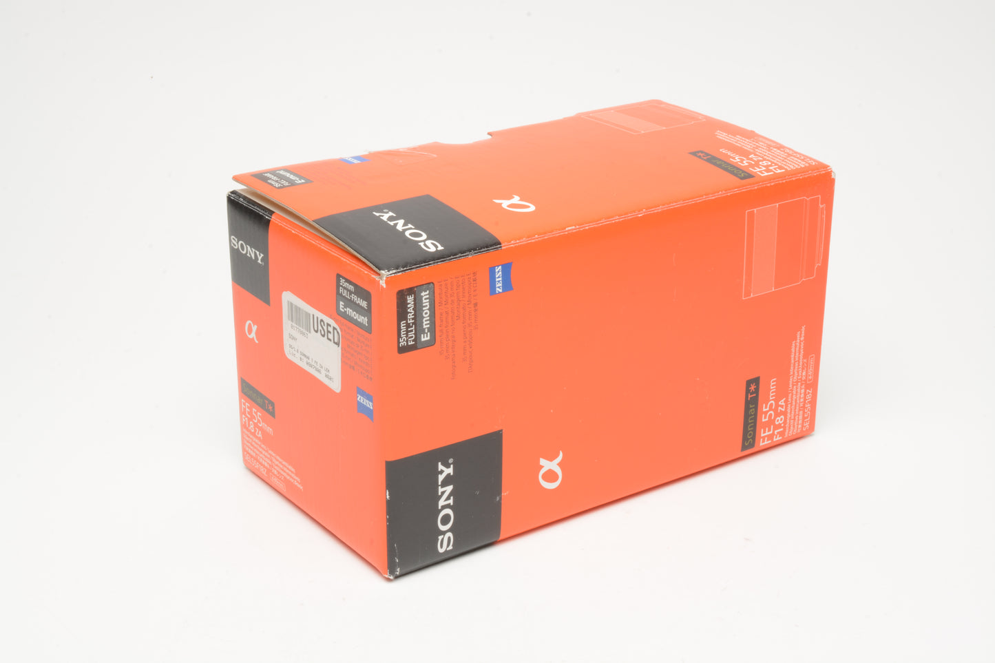 Sony FE 55mm f1.8 Sonnar T* ZA lens, hood+caps, Boxed, Mint-