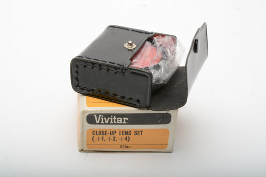 4X Vivitar 55mm Filters (Pol., UV, 4X Star effect, Close-up Set), Mint, Boxed