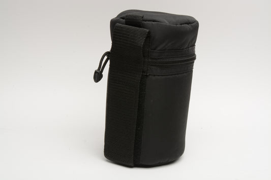 EMS padded lens case ~8x4.5" lens case (Black) w/Velcro belt back
