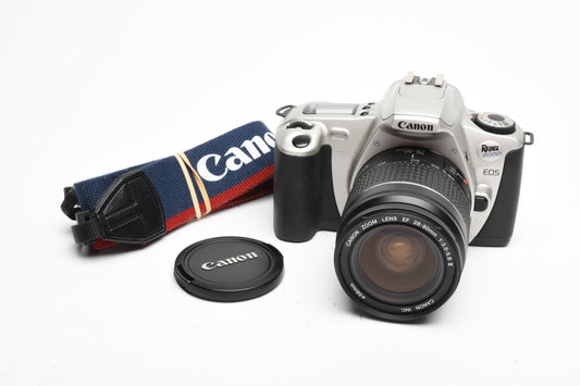 Canon Rebel 2000 35mm SLR w/EF 28-80mm f3.5-5.6 II zoom lens w/strap, Nice!