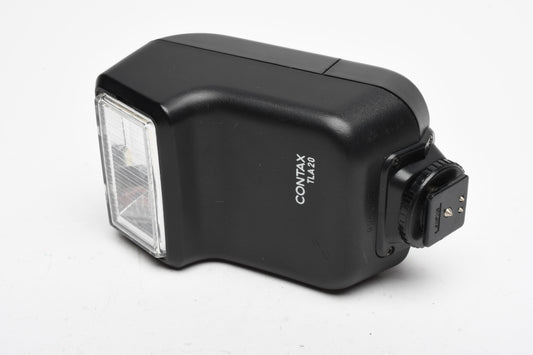 Contax TLA20 Electronic Flash, Case, diffuser, Tested, Great!