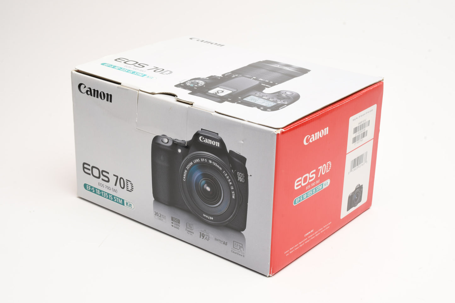 Canon EOS 70D DSLR w/18-135mm IS STM Lens, Boxed, Clean, Nice
