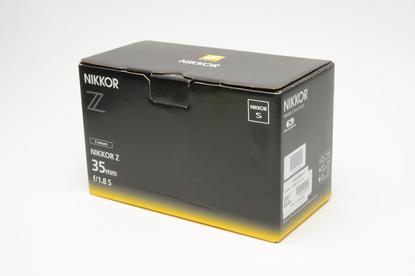 Nikon Nikkor Z 35mm F1.8 S Wide lens, Hood+Caps, Mint, USA, Boxed