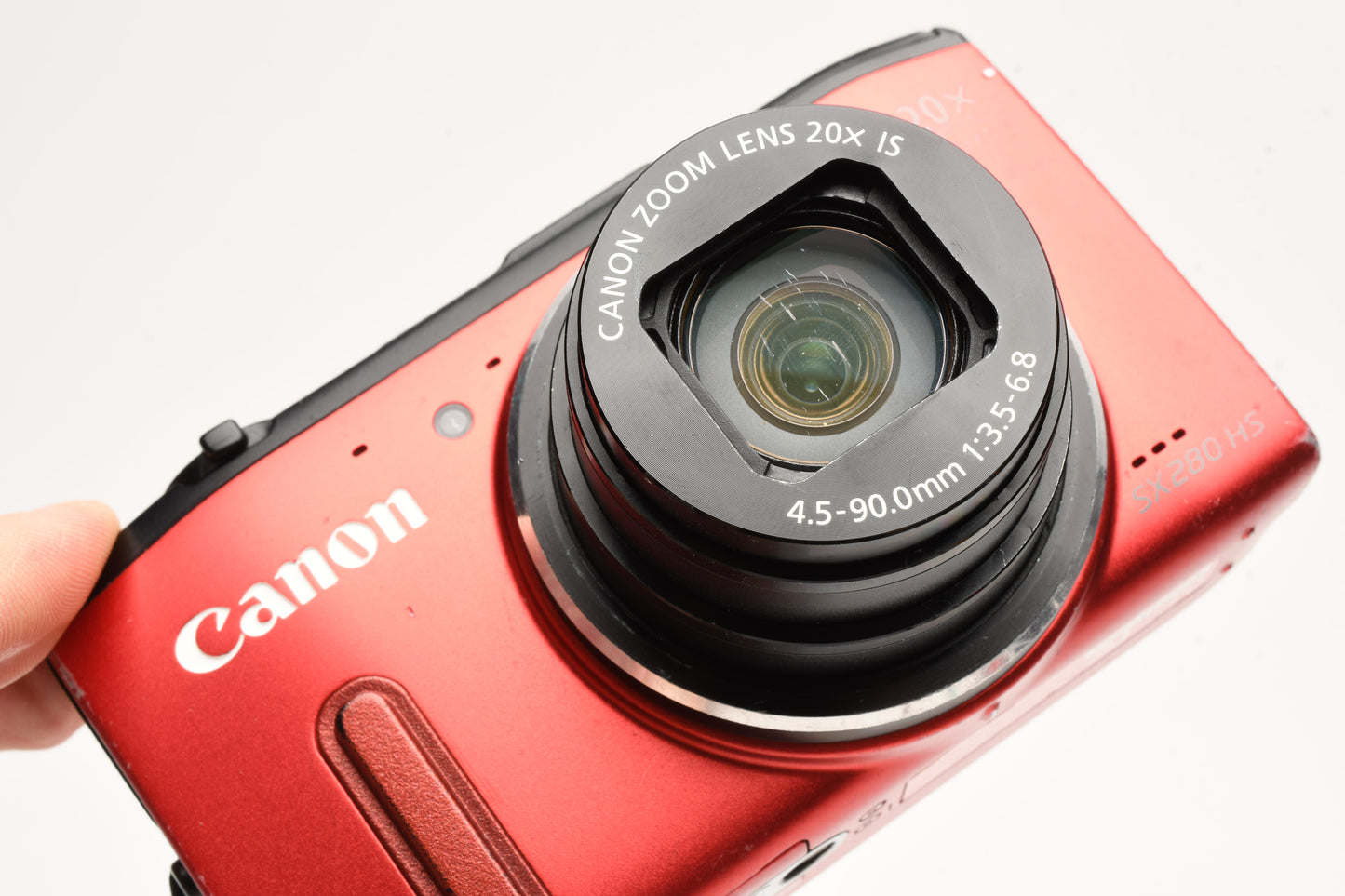 Canon PowerShot SX280 HS 12.1MP Digital Point&Shoot Camera (Red), 2Batts