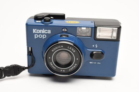 Konica Pop 35mm Point&Shoot w/36mm f4 (Blue), New Seals