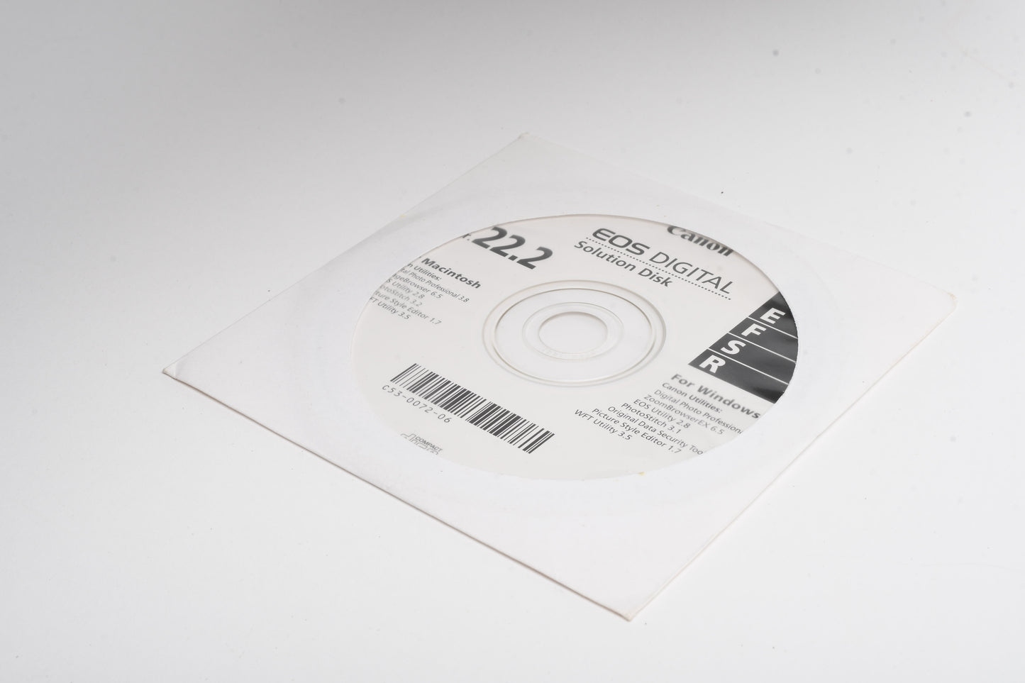 Canon EOS Digital Solution Disc CD Rom Ver. 22.2