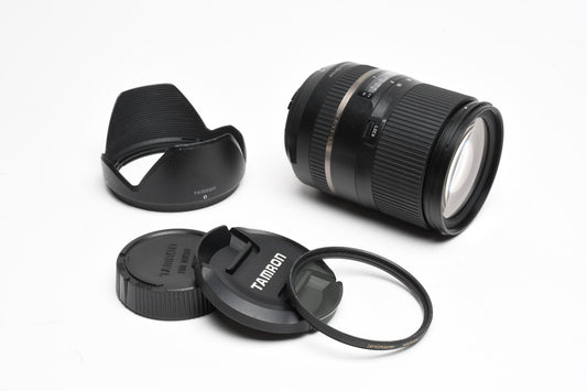 Tamron 16-300mm f3.5-6.3 PZD Di II B016 Nikon F Mount Lens, Caps, UV, Hood, Nice!