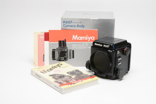 Mamiya RZ67 PRO II Body, boxed, cap, book, tested, accurate