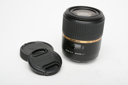 Tamron 60mm f2 Di II Macro SP lens G005 for Sony A-Mount, Caps