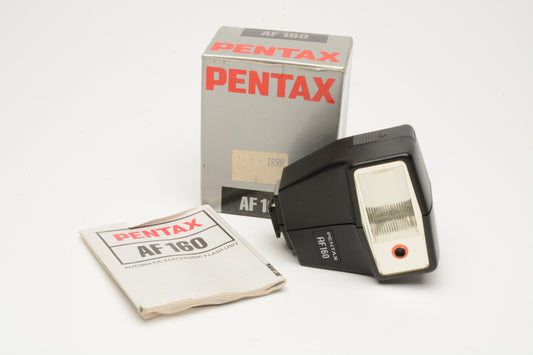Pentax AF160 compact shoe mounted flash, Tested, works great, Boxed