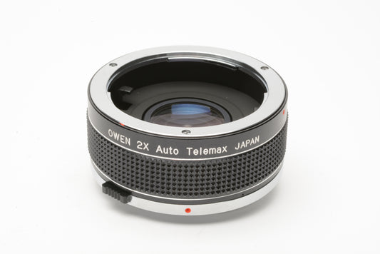 Owen 2X Teleconverter for Olympus OM mount, caps + case