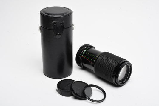 Bullet 80-200mm f4.5 w/Case+UV, Good!, Canon FD Mount
