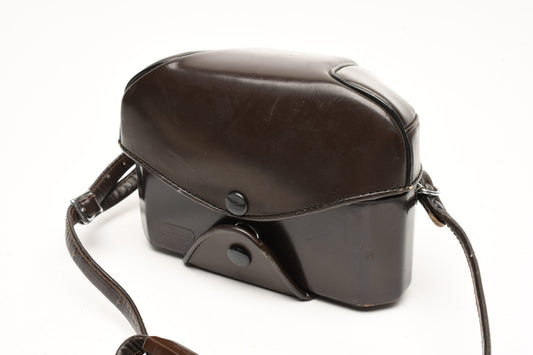 Nikon Nikkormat brown leather eveready fitted case, strap, nice & clean