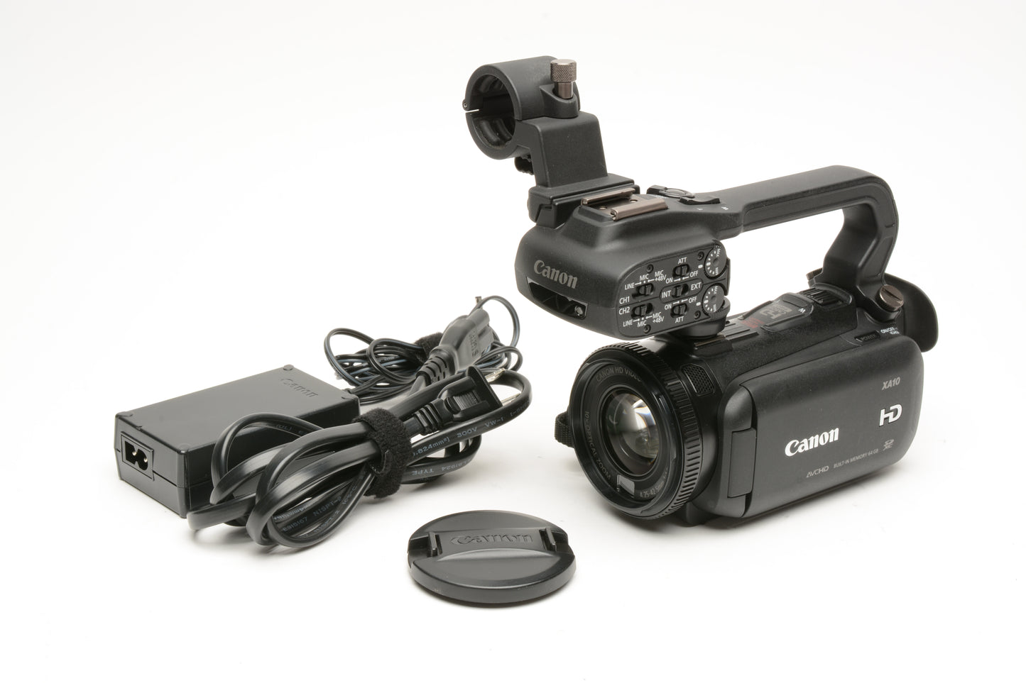 Canon XA10 Digital video camcorder w/batt, handle, Clean! Tested