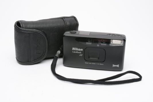 Nikon Lite Touch 35mm Point&Shoot compact w/Pano, case, Nice!