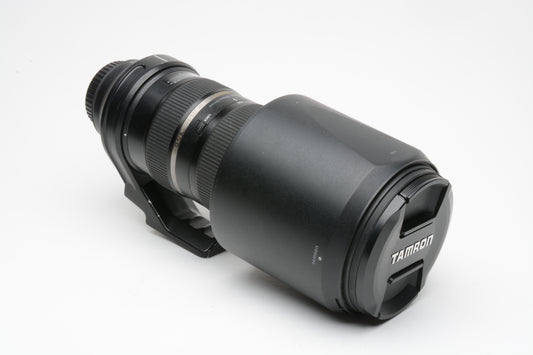 Tamron SP 150-600mm f/5-6.3 USD Di VC Telephoto, Canon EF, w/Hood, UV, Caps, Collar