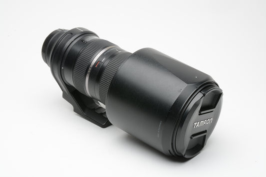 Tamron SP 150-600mm f/5-6.3 USD Di VC Telephoto, Canon EF, w/Hood, Caps, Collar
