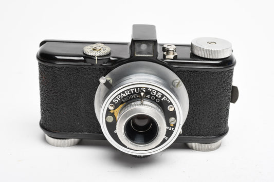 Spartus 35F Model 400 Vintage 34mm camera w/Case, works