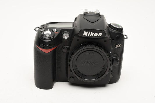 Nikon D90 DSLR body, 2X batts, charger, strap++ Only 5681 Acts, very clean, tested