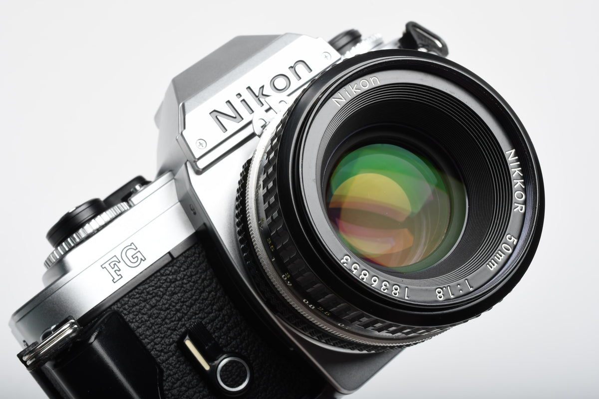 Nikon FG 35mm SLR w/Nikkor 50mm f1.8, New seals, Mint-