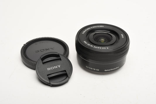 Sony 16-50mm f3.5-5.6 E-Mount OSS zoom w/Caps (Black) Clean
