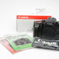 Canon Elan 7E eos 30 35mm SLR body, cap, strap, very clean, fully tested, boxed