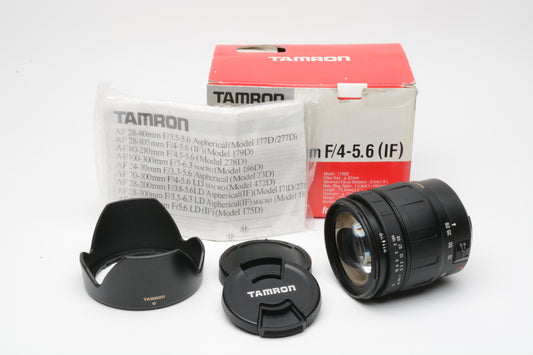 Tamron AF 28-105mm f4-5.6 IF Canon EF mount, hood+caps, clean, boxed