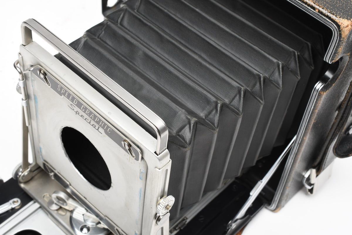 Graflex Speed Graphic 4x5 camera w/Lens board, Tested, Good!