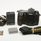 Nikon D300 DSLR body w/battery, charger, strap, 8GB CF card, 40K Acts, Tested