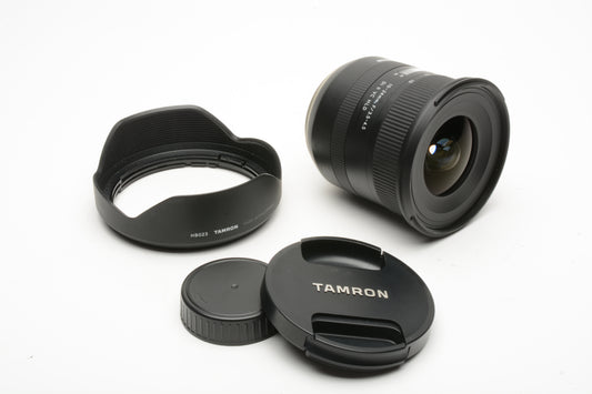 Tamron 10-24mm f3.5-4.5 Di II VC HLD wide zoom Nikon AF, Hood+Caps, USA
