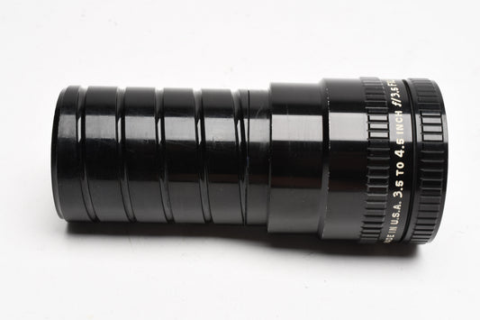 Bell & Howell 3.5 to 4.5 Inch F3.5 Filmovara Lumina II Projector Lens