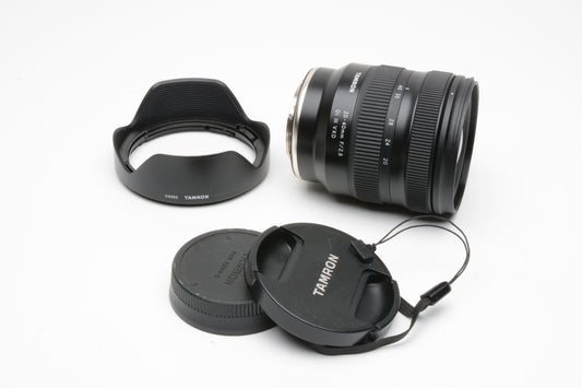 Tamron 20-40mm f2.8 Di III VXD zoom lens, caps, hood, Sony E-Mount