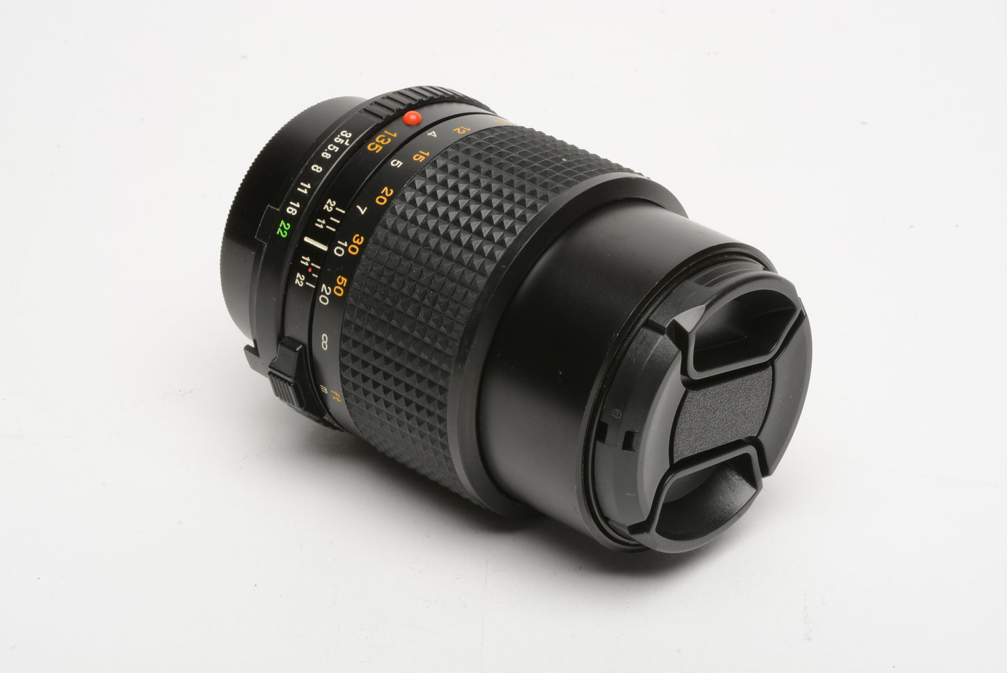 Minolta 135mm f3.5 MD mount prime lens, caps, clean and sharp