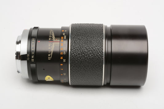 Chinon 200mm f3.5 Telephoto lens, caps, clean and sharp for Minolta MD Mount