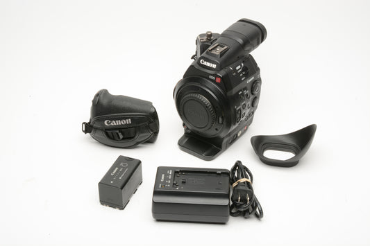 Canon EOS C300 Cinema Camcorder Body EF Mount 1191 Hours, Tested, Great!
