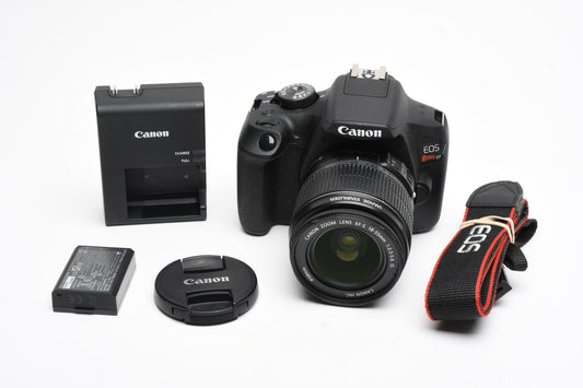 Canon Rebel T7 DSLR w/18-55mm f3.5-5.6 IS II Only 18 Acts!! Mint-