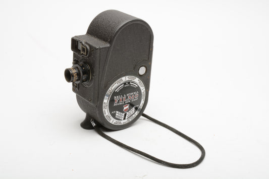 Bell & Howell 134E Filmo Double Run 8 Vintage Movie Camera, Works! Clean