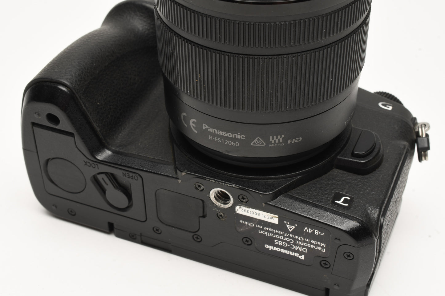 Panasonic Lumix DC-G85 4K w/12-60mm Lens, Batt+charger, ONLY 1033 S.C.