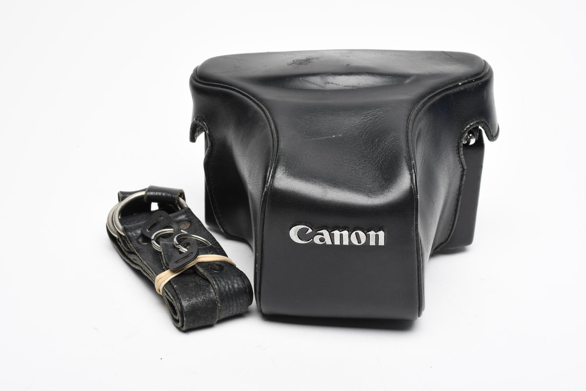Canon F-1 35mm SLR Camera w/50mm F1.4 Prime, Hood, Case, New seals, Great!