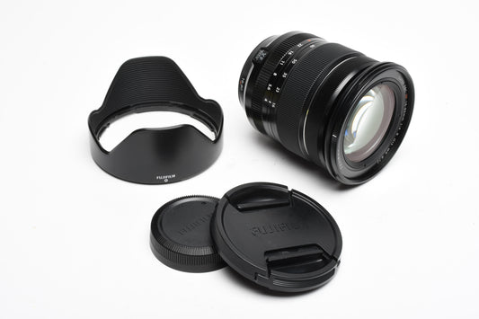 Fujifilm Super EBC XF 16-80mm f4R OIS WR zoom lens, Hood+Caps, Mint-