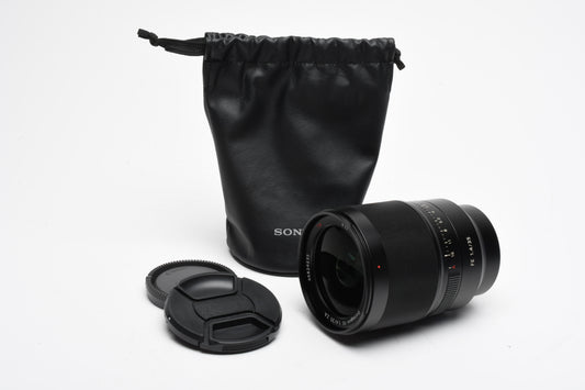 Sony Zeiss FE 35mm f1.4, Caps, Very clean and sharp!