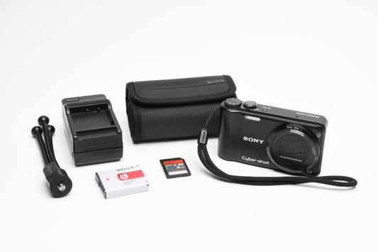 Sony DSH-H55 14.1MP Digital Point&Shoot camera, 8GB SD, Case, Great!