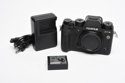 Fuji Fujifilm X-T2 Mirrorless body, Mint-, batt+charger ONLY 1 SC
