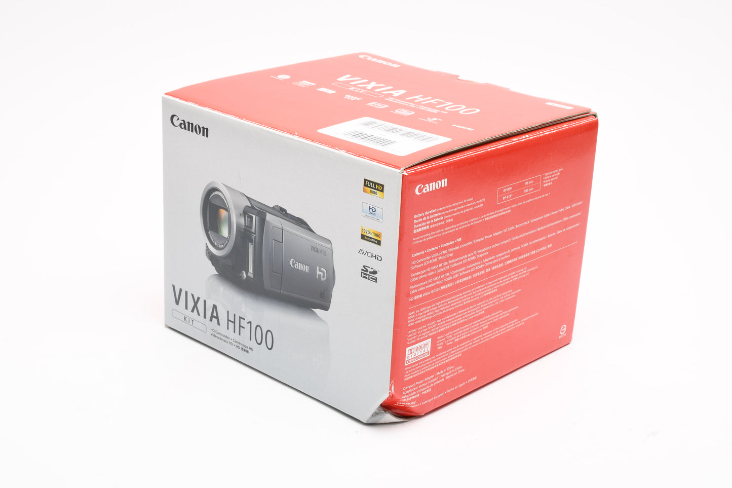Canon VIXIA HF100 HD video bundle, 2X batts+charger/AC, manual, Boxed