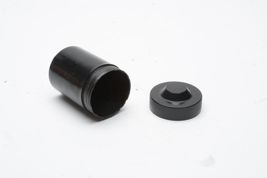 4x Gaf black plastic film canisters for 35mm film, clean