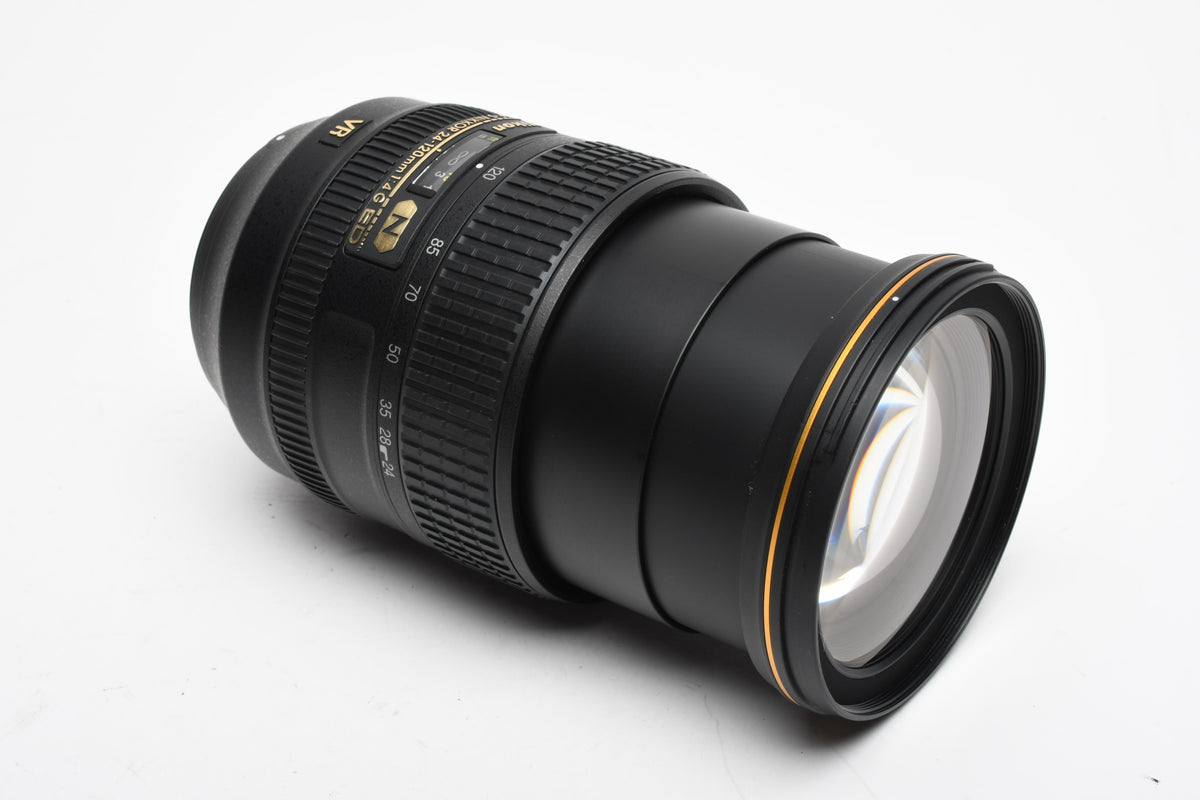 Nikon AF-S Nikkor 24-120mm f4G ED VR N zoom lens, Hood, Caps, Mint-
