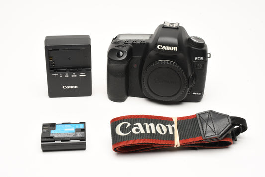 Canon EOS 5D Mark II DSLR Body, batt, Charger, strap, 129K Acts, Clean