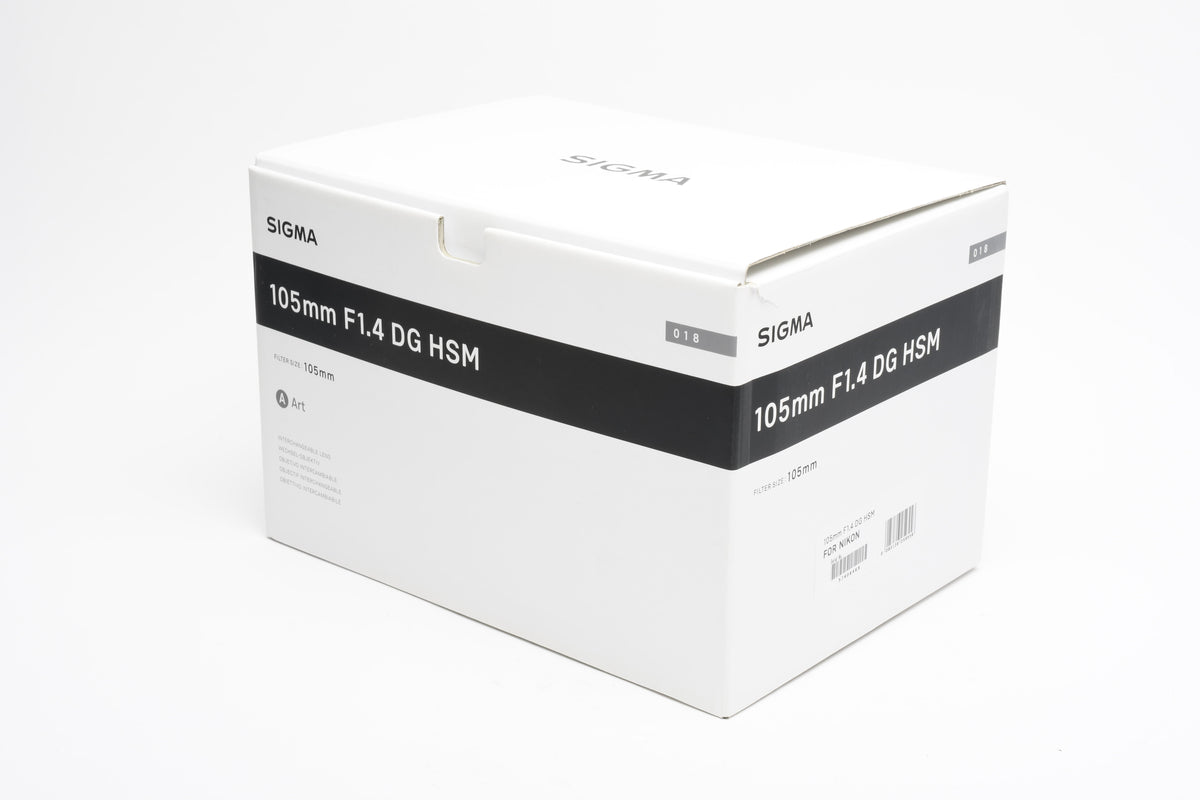 Sigma 105mm F1.4 DG HSM Art Lens For Nikon, Open Box, USA