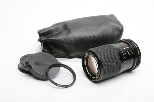 Vivitar 70-150mm F3.8 MC Lens Pentax PK, Caps, Sky, Pouch, Great!